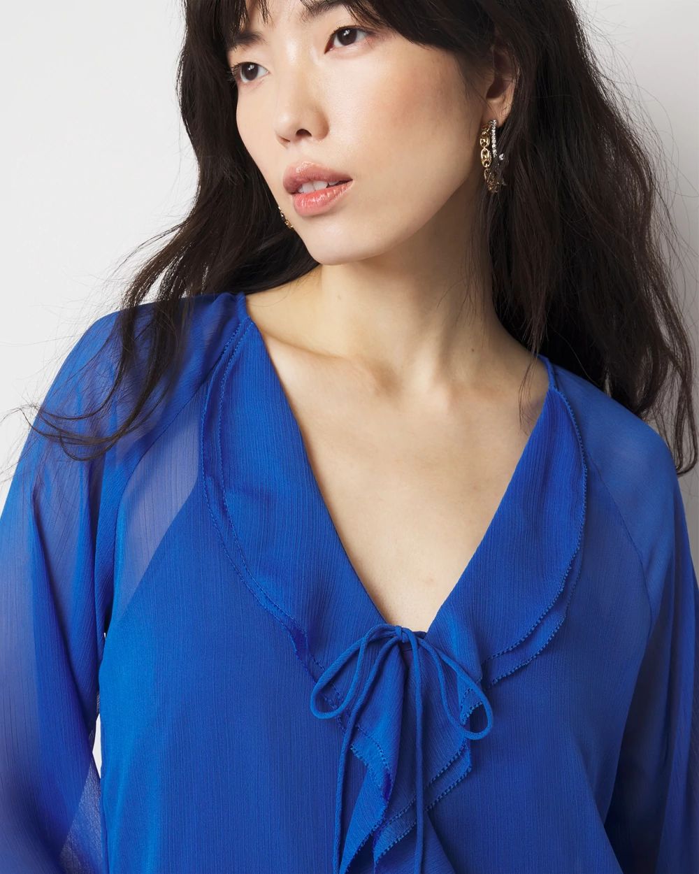 Ruffle Front Blouse | White House Black Market